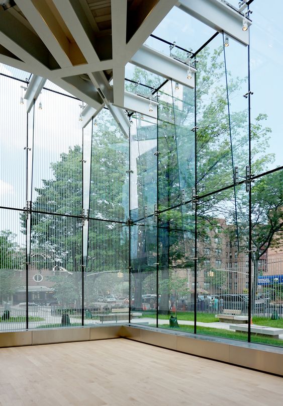 Glass facades with units