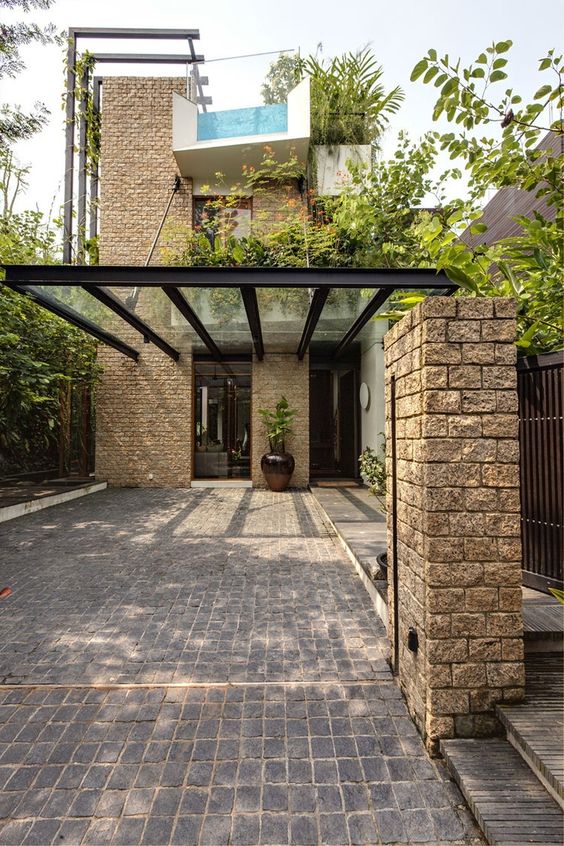 Glass Canopies with Frames